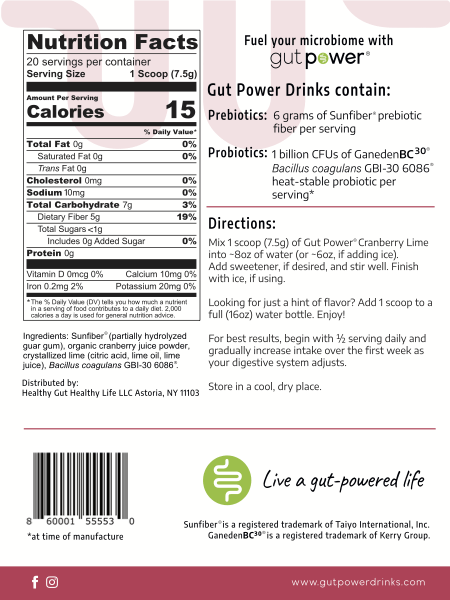 Gut Power Cranberry Lime