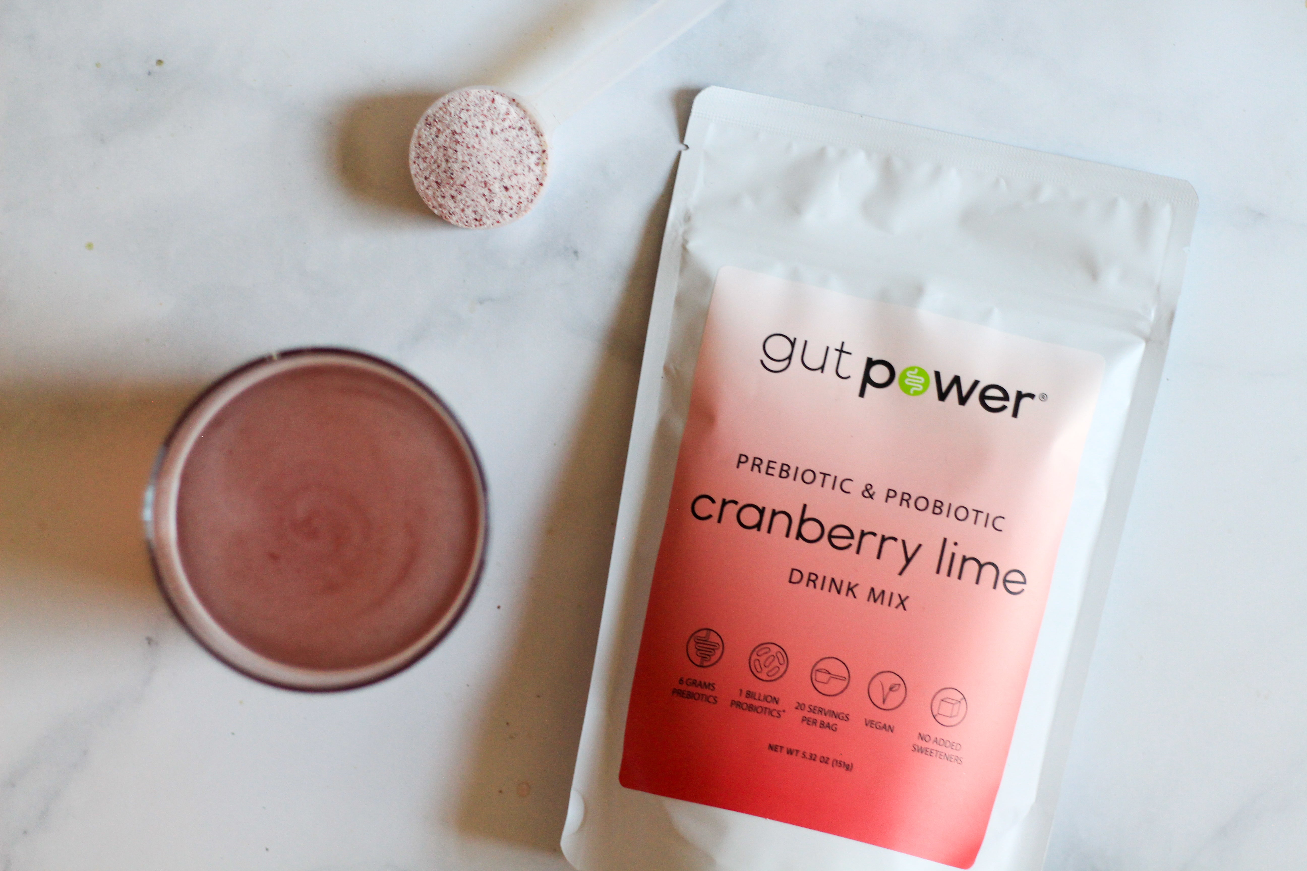 Gut Power Cranberry Lime – Prebiotic & Probiotic Drink Mix